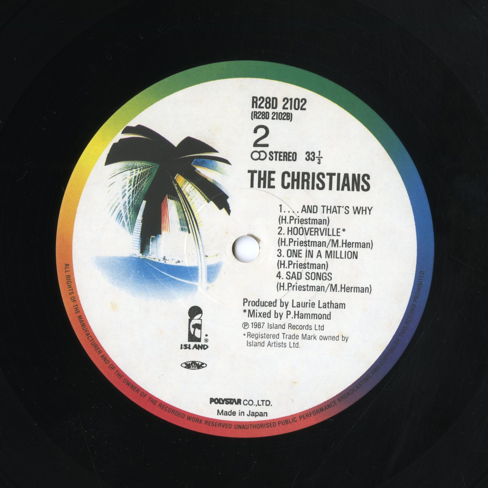 1987年The Christiansラベル02